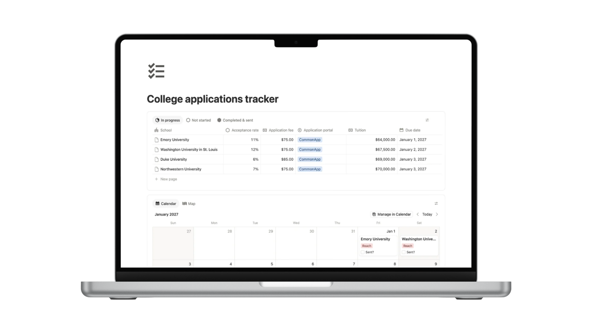 college application tracker