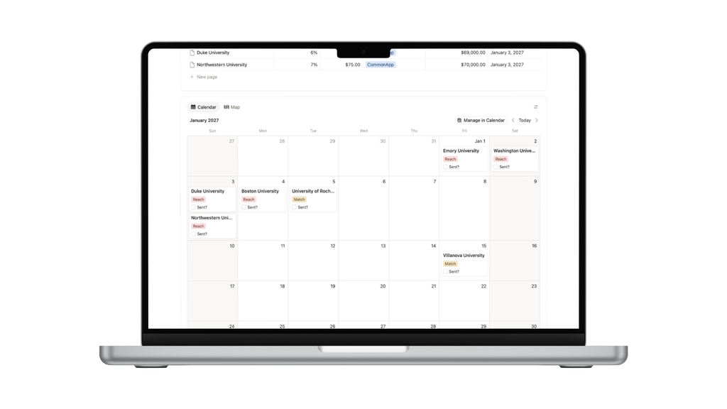 college application tracker