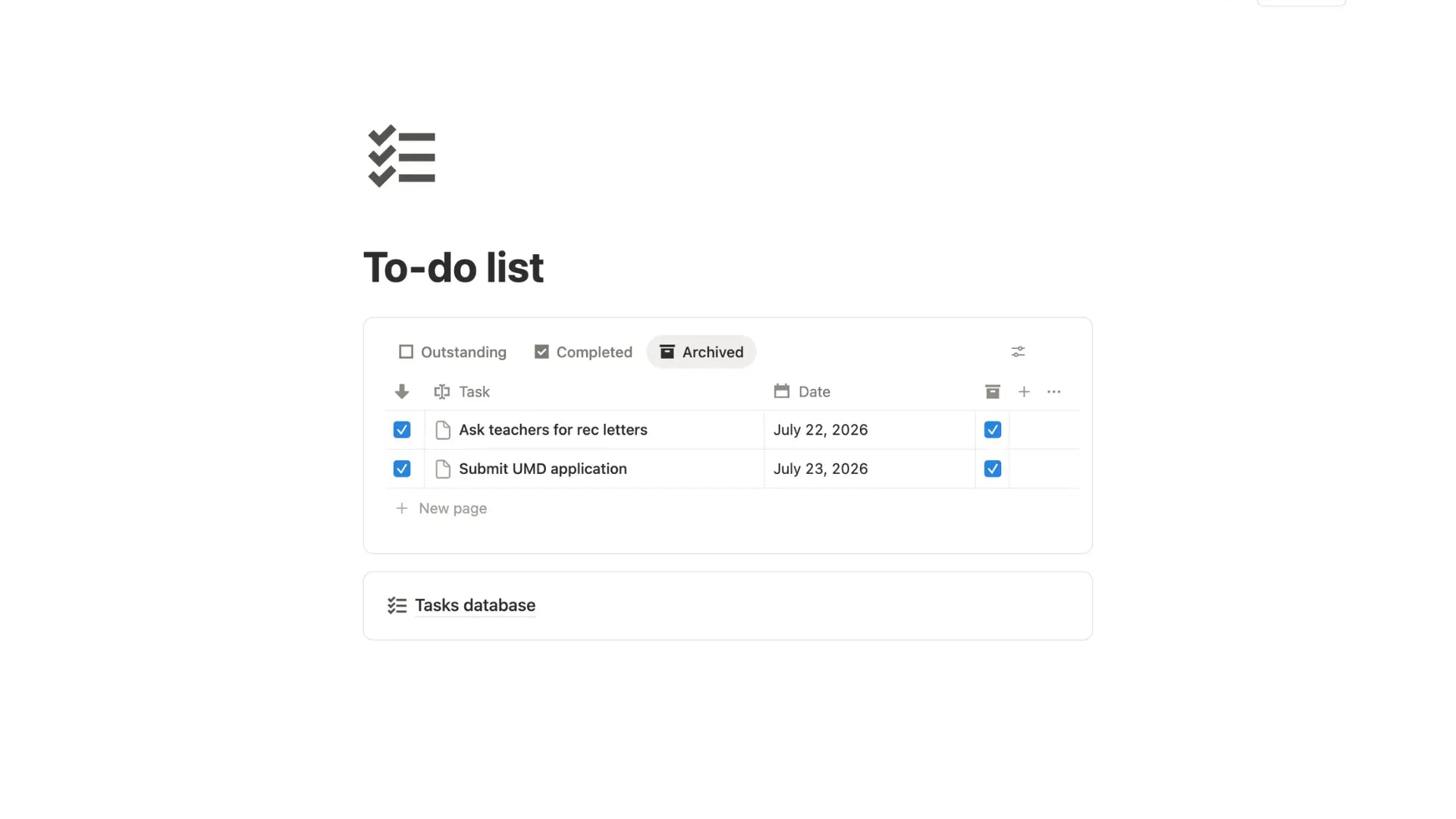 to-do list